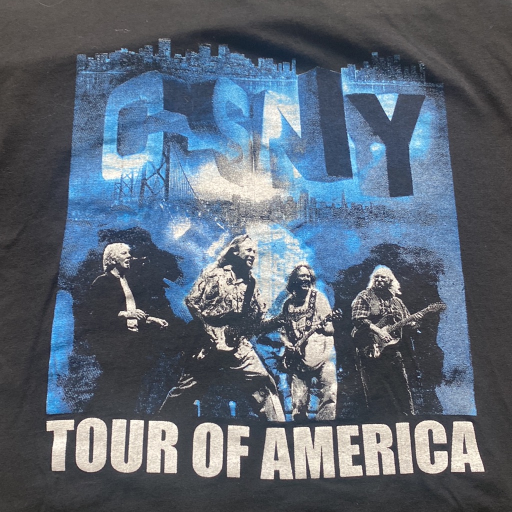 Csny Tour Of America 2002 Vintage Concert Shirt  Tickets Greek Theater Vip Pass